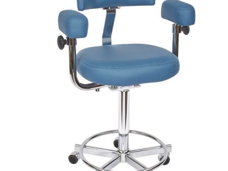 Micro Stool - Hand Operated Adjustment with Memory Foam For Sale