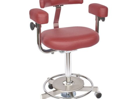 Micro Stool - Foot Controlled Adjustment with Memory Foam For Sale