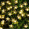 Silicon Flower Diwali LED Lights for Home decoration, Warm White, 16 Flower LEDs, Pack of 2 For Sale