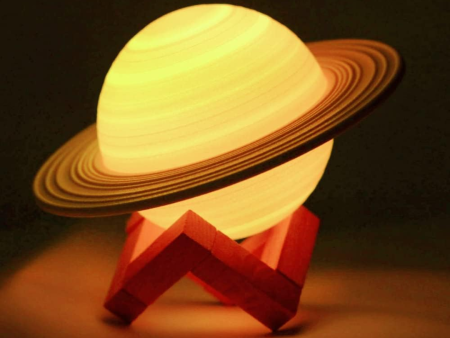 Saturn Light Lamp, 3D, USB Powered, Warm White, Pack of 1 Online Hot Sale