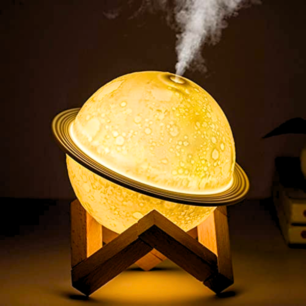 Saturn diffuser lamp with aromatic benefits, 3D Diffuser LED Light, Warm White, Pack of 1 Discount