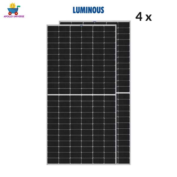 Luminous solar 445 Watts, 24 Volts, Half-Cut, Mono-Crystalline PERC solar panels, Pack of 4 Hot on Sale