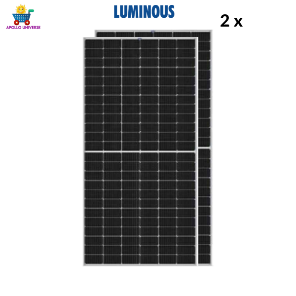 Luminous solar 445 Watts, 24 Volts, Half-Cut, Mono-Crystalline PERC solar panels, Pack of 2 For Cheap