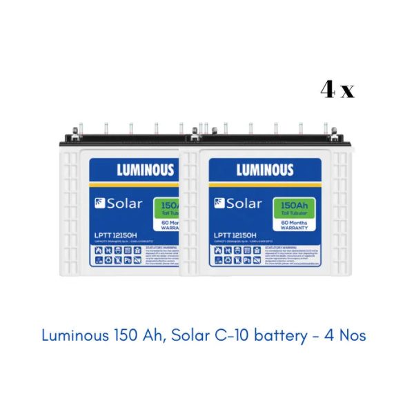 Loom Solar 2.6 kW (2640 Watts) SHARK Bi-Facial, Combo Kit with Luminous MPPT Inverter Supply