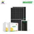 Waaree energies 2 kilowatt, Bi-Facial, Half-Cut, Mono-Crystalline OFF-GRID solar rooftop system with Waaree 535 W 540 Watts Bi-Facial solar panels (4 Nos), Solar C-10 Batteries (4 Nos) and Waaree 3750   3500 inverter for home, offices and restaurants Cheap