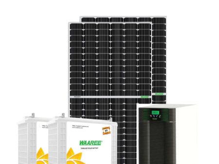 Waaree energies 2 kilowatt, Bi-Facial, Half-Cut, Mono-Crystalline OFF-GRID solar rooftop system with Waaree 535 W 540 Watts Bi-Facial solar panels (4 Nos), Solar C-10 Batteries (4 Nos) and Waaree 3750   3500 inverter for home, offices and restaurants Cheap