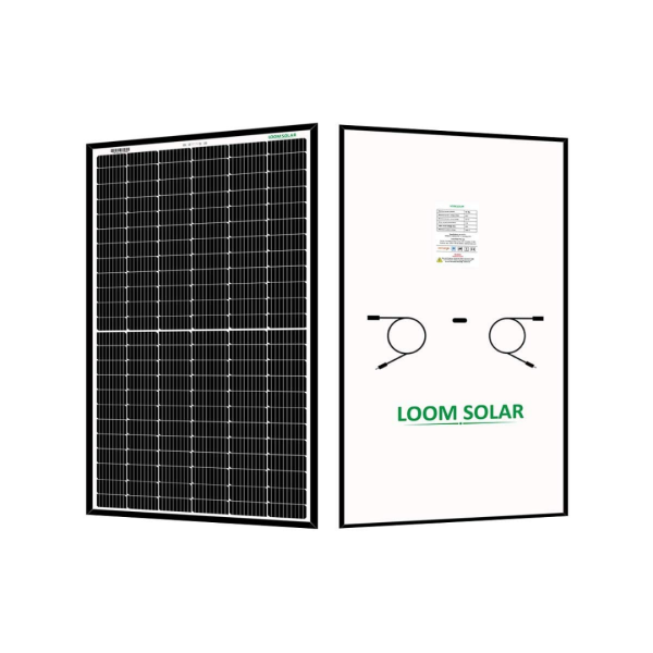 Loom Solar Shark 440 Watt - 24 Volts super high efficiency Bi-facial Half-Cut, Mono-Crystalline Solar Panel, Pack of 2 Supply