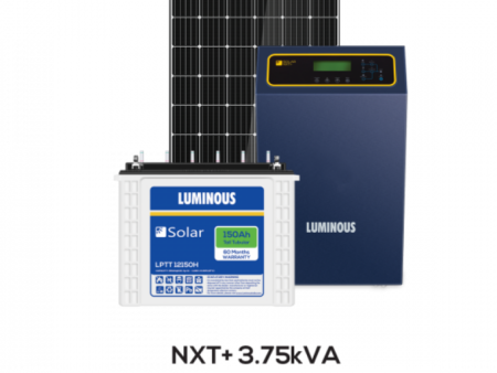 Luminous Solar 2.26 Kilowatt  Off-Grid Mono-Crystalline Solar Rooftop System with 3.75 kW, MPPT Inverter and 4 Nos of Solar C-10 batteries combo pack Online Sale