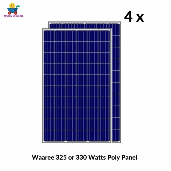 Waaree Energies 1 kilowatt, Poly-Crystalline, off-grid solar rooftop standard installation. Online Sale