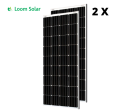 Loom Solar 190 Watt - 12 Volts Mono Crystalline Solar Panel (Pack of 2) Online now