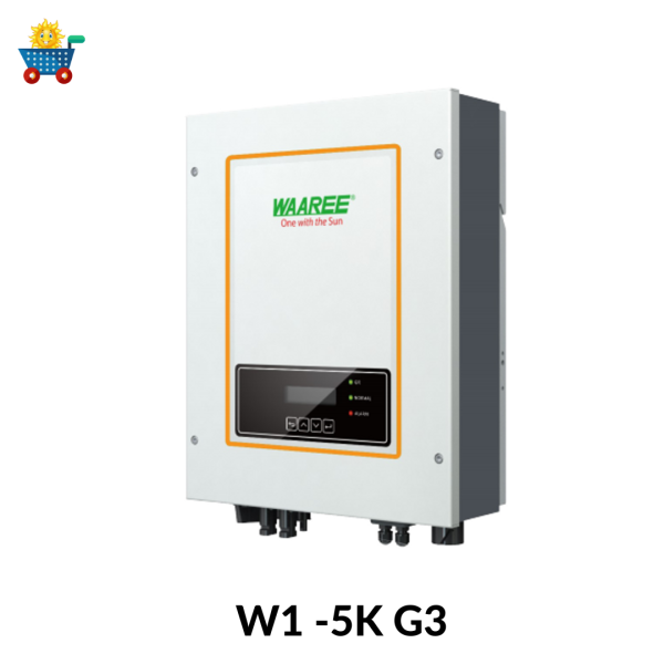 Waaree energies 5 kilowatt,1-Phase, super efficient MPPT based, on-grid grid-tie solar inverter for home, solar rooftop projects For Cheap