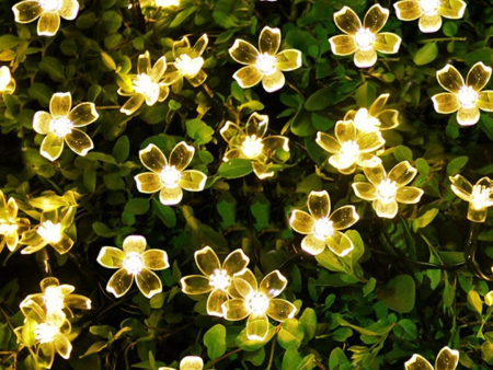 Silicon Flower Diwali LED Lights for Home decoration, Warm White, 16 Flower LEDs, Pack of 1 Online Hot Sale