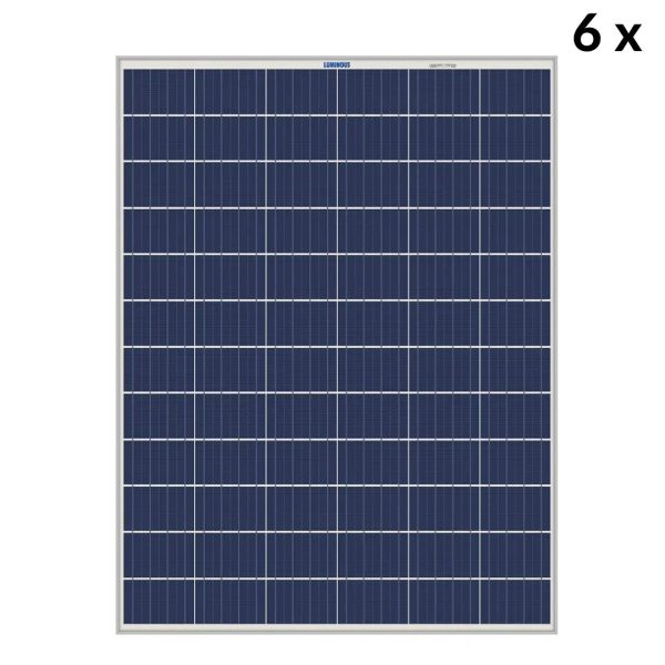 Luminous 2 kilowatt, Polycrystalline, solar off-grid system with Luminous off grid PCU 2.5 kVA MPPT Inverter combo pack Supply