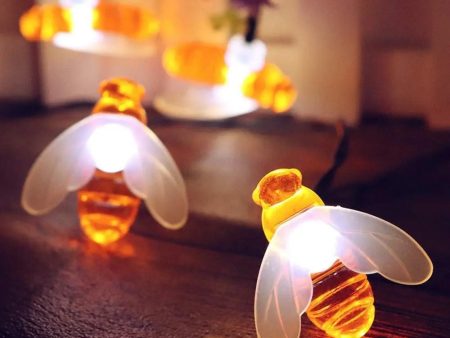 Apollo Universe Honey Bee Fairy String Lights, Plug in String Lights 16 LED Warm White Lights for Christmas, New Year, Weeding Indoor Outdoor Decoration (Two Pin Plug), Pack of 2 Fashion