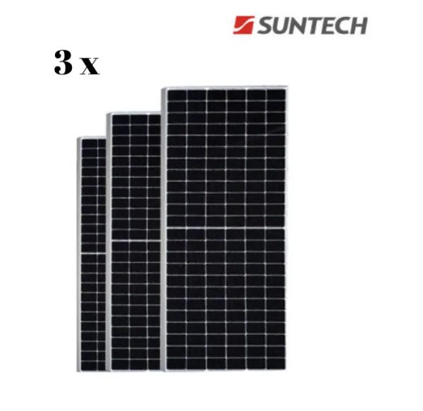 Suntech 445 Watt, 24 Volts Half Cut, Bi-Facial Solar Panel (Pack of 3) on Sale