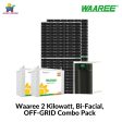 Waaree energies 2 kilowatt, Bi-Facial, Half-Cut, Mono-Crystalline OFF-GRID solar rooftop system with Waaree 535 W 540 Watts Bi-Facial solar panels (4 Nos), Solar C-10 Batteries (4 Nos) and Waaree 3750   3500 inverter for home, offices and restaurants Cheap