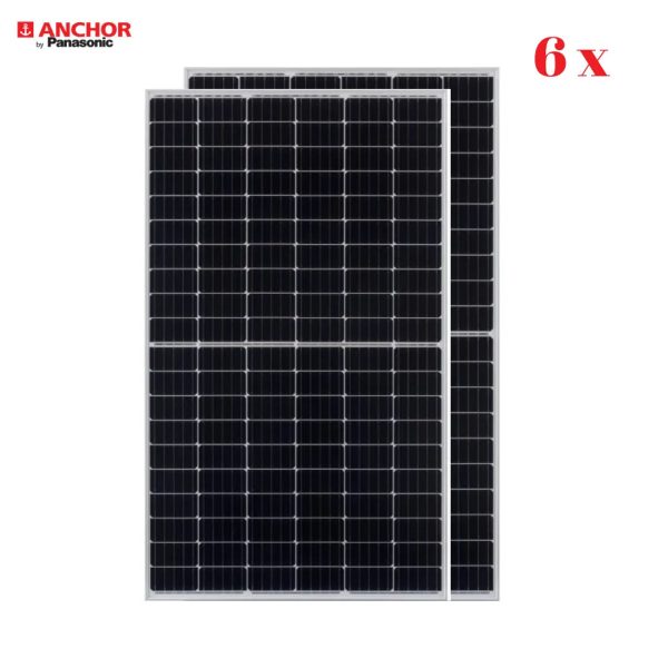 Panasonic 450 Watt - 24 Volts super high efficiency, Half-Cut, Mono-Crystalline Solar Panel, Pack of 6 Discount