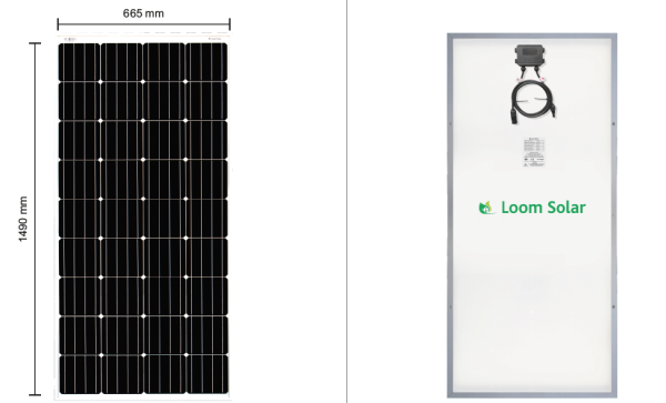 Loom Solar 190 Watt - 12 Volts Mono Crystalline Solar Panel (Pack of 2) Online now