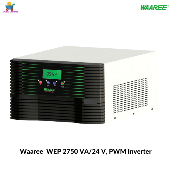 Waaree Energies 2 kilowatts, Poly-Crystalline, OFF-GRID Solar System with Waaree WEP2750 24 V off-grid inverter & Waaree 150 Ah solar batteries (2 Nos)- Combo kit Hot on Sale