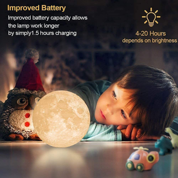 Moon Light Lamp, 3D, Color Changing with rechargeable battery, Pack of 1 Hot on Sale