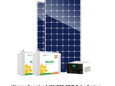 Waaree Energies 1 Kilo Watt, Poly-Crystalline OFF-GRID Solar rooftop system combo kit with Waaree WEP1650VA 24 Volts Inverter and 2 Nos of 150 Ah Solar batteries Online Sale