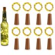 Wine bottle Cork-Diwali LED Lights for Home, Diwali, Birthday, and Christmas decoration, Copper String-2 Meter Length, Multi Colour, Pack of 8 on Sale