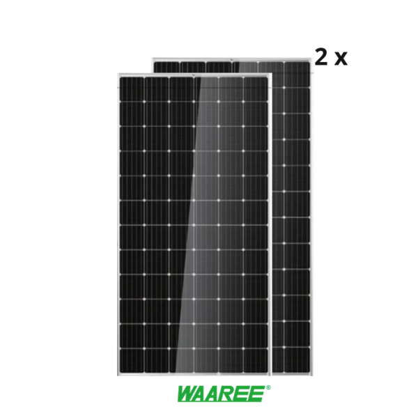 Waaree Energies 385 Watt - 24 Volts Mono Crystalline Solar Panel (Pack of 2) Hot on Sale