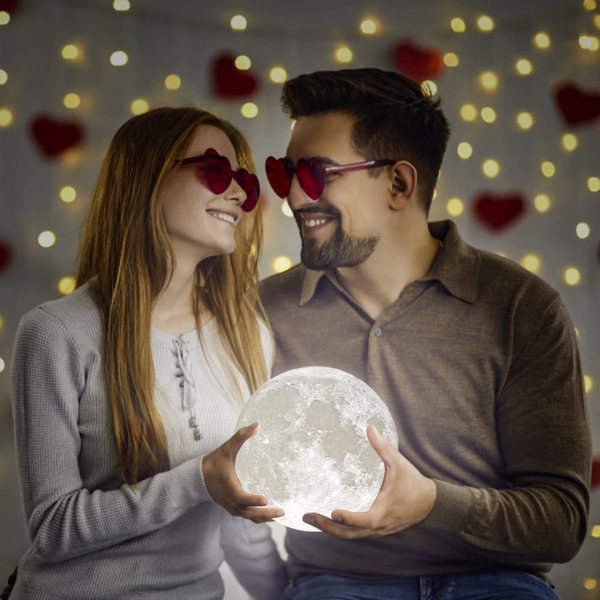 Moon Light Lamp, 3D, Color Changing with rechargeable battery, Pack of 2 Online Sale