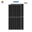 Luminous solar 445 Watts, 24 Volts, Half-Cut, Mono-Crystalline PERC solar panels, Pack of 8 Cheap