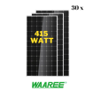 Waaree Energies 415 Watt - 24 Volts Mono Crystalline Solar Panel (Pack of 30,12.45 kW) Cheap