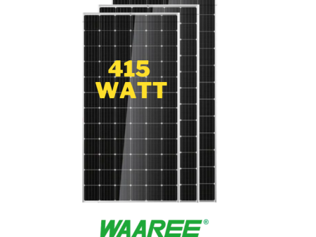 Waaree Energies 415 Watt - 24 Volts Mono Crystalline Solar Panel (Pack of 30,12.45 kW) Cheap