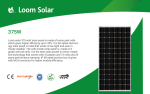 Loom Solar 375 Watt - 24 Volts Mono Crystalline Solar Panel (Pack of 6) Hot on Sale