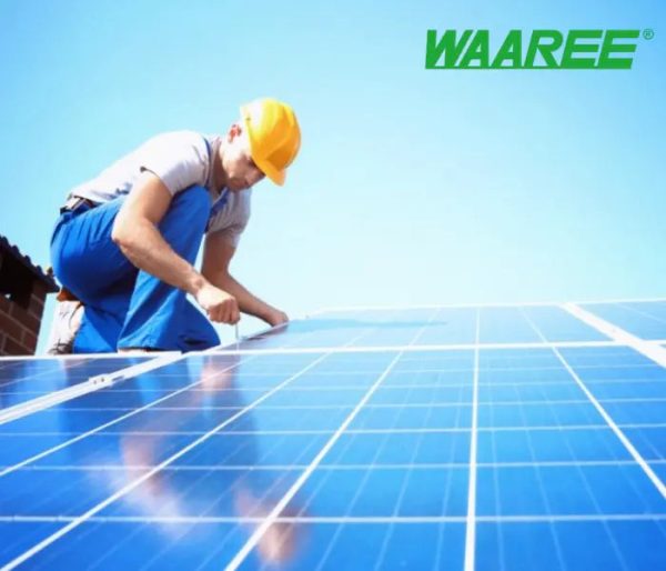 Waaree Energies 10 kilowatt,1-Phase offgrid Mono-Crystalline solar rooftop system installation, Mono-Crystalline Discount